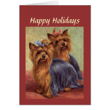 Yorkshire Terrier Christmas Card