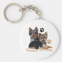 Yorkshire Terrier Double Trouble Gifts Key Chain