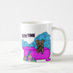 Yorkshire Terrier In Bath Tub Basic White Mug