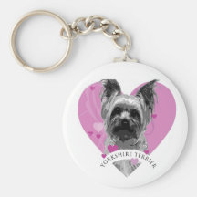 Yorkshire Terrier Love Heart Key Chain