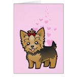 Yorkshire Terrier Love (short hair with bow) cards