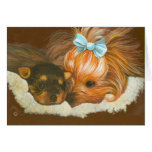 Yorkshire Terrier Mum with Puppy Cards
