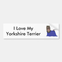 Yorkshire Terrier Patchwork Pet Bumper Sticker