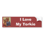 Yorkshire Terrier Vintage Bumper Sticker bumper stickers