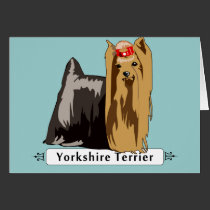 Yorkshire Terrier with Breed name cards