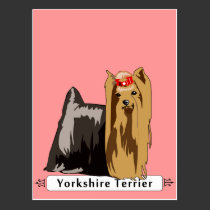 Yorkshire Terrier with Breed name postcards