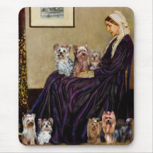 Yorkshire Terriers (Seven) - Whistlers Mother Mouse Pad