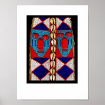 Yoruba beaded wall effigy poster