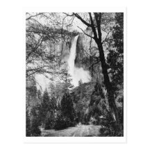 Yosemite Bridal Veil Falls Vintage California Post Card