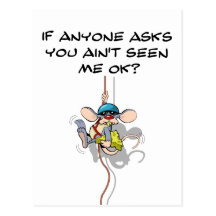 You Ain't Seen Me Climbing Rat Post Cards