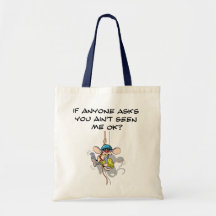 You Ain't Seen Me Climbing Rat Tote Bags