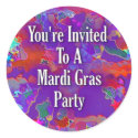 You&apos're Invited To A Mardi Gras Party stickers