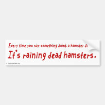 You are an Idiot (Dead Hamster) Bumper Stickers
