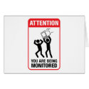 You Are Being Monitored - Office Humour cards