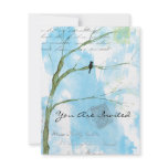 You Are Invited Bird in Tree Abstract Collage invitations
