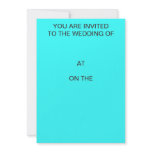 You are invited to the wedding of Invitation