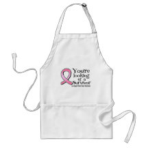 You are Looking at a Breast Cancer Survivor Apron
