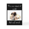 You are missed at work pug greeting card