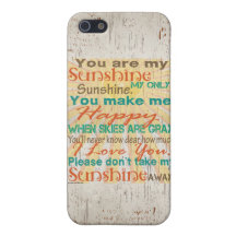 You are my Sunshine Orange/Teal/Cream iPhone 5 Case