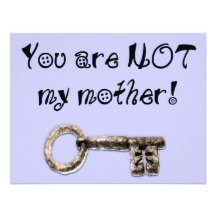 You are not my mother personalized invites