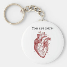 You areHere in my Heart Keychain