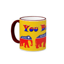 You Betcha! & Modernised GOP Elephants Coffee Mugs