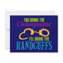 You Bring the Champagne, I'll Bring the Handcuffs Custom Announcement
