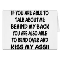 You Can Bend Over And Kiss My Ass Card