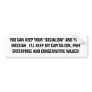 YOU CAN KEEP YOUR "SOCIALISM" AND YOUR MESSIAH.... BUMPER STICKERS