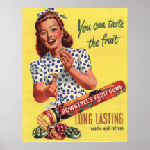 You Can Taste The Fruit (Rowntree's Fruit Gums) Posters