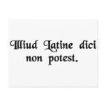 You cannot say that in Latin. postcards
