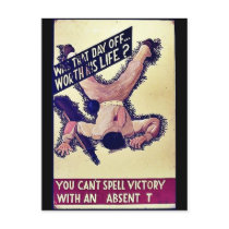 You Can't Spell Victory With An Absent T Post Cards