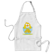 you crack me up funny cracked chick bird aprons