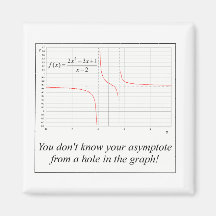 You don't know your asymptote... refrigerator magnets