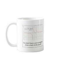 You don't know your asymptote... coffee mugs