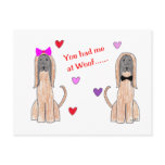 You Had Me At Woof Afghan Hound Postcard