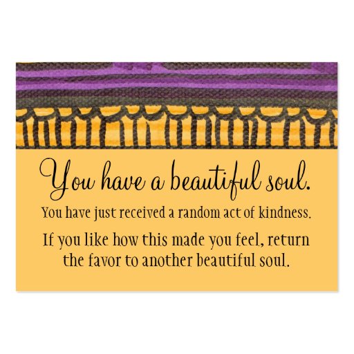 You Have A Beautiful Soul Business Card Template