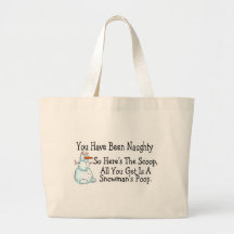 You Have Been Naughty Snowmans Poop Bags