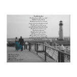 You Held My Hand Poem With Lighthouse Photograph B Stretched Canvas Prints