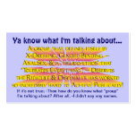 You know what I'm talking about... business cards