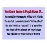 You Know You're A Psych Nurse IF... Postcards