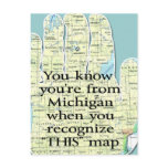 You Know You're From Michigan When You Recognise postcards