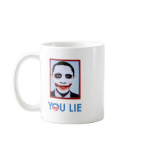 You Lie bumper sticker blue Coffee Mug