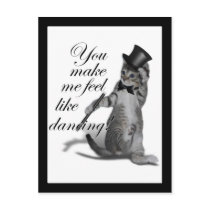 You make me feel like Dancing! Tap Dancing Cat Postcard