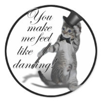 You make me feel like Dancing! Tap Dancing Cat Stickers