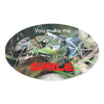 You make me smile. oval sticker