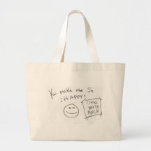 You make me So :HAPPY: i miss you so much Canvas Bag