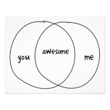 You Me Awesome Venn Diagram Personalized Invite