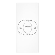 You Me Awesome Venn Diagram Rack Card Template