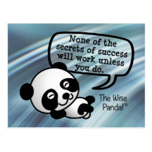You must work hard for success postcards